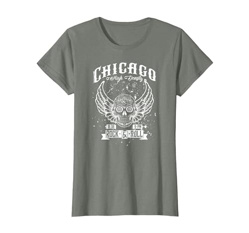 Camelot71 Chicago Classic Retro Vintage Illinois Windy Rock'n'Roll T-Shirt - size chart
