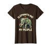 Mademark Elephants Are My People Pixel Art Design T-Shirt - Women - size chart