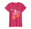 Funny Boys Kids Skeleton Skater Art Skateboarding Skeleton Riding Skateboard Halloween Skater T-Shirt - size chart