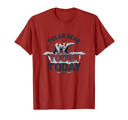 Mademark Polar Bear Tough Today Cool Arctic Design T-Shirt - size chart