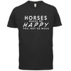 Dressdown Horses Makes Me Happy - Mens Premium Cotton T-Shirt - size chart