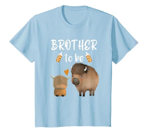 Cute Animal Buffalo Baby Shower For Brother To Be Brother to Be Buffalo Baby Shower Bison for Boy Or Girl T-Shirt - size