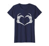 Halloween Tees for Women Men Kids Skeleton Hands Heart Halloween Rock Costume Men Women Kids T-Shirt - size chart