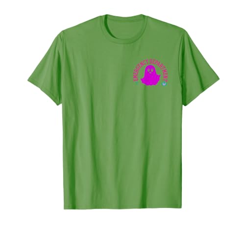ER Nurse Halloween Pumpkin Emergency Department Spooky Emergency Department Ghost ER Nurse Halloween T-Shirt - size chart