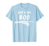 Miftees Matching Halloween Tees She's My Boo Matching Halloween Costume She's My Boo T-Shirt - size chart