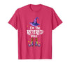 Funny Quote Horror Costume Party Family Friends I'm The Retired Witch Spooky Scary Halloween Retiree Women T-Shirt - size