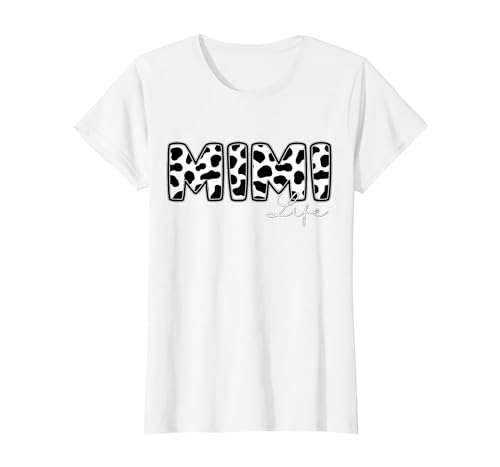 Cow Print Matching Family Apparel Mimi Life Cow Print Family Matching T-Shirt - size chart