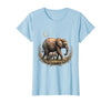 Mademark Elephant Mother and Calf Walking Together T-Shirt - Women - size chart