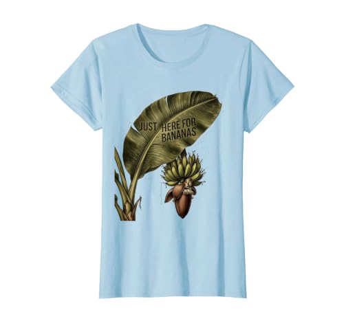 Mademark Just Here for Bananas Funny Monkey Design T-Shirt - Women - size chart