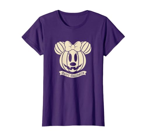 Disney Minnie Mouse Pumpkin Happy Halloween T-Shirt - size chart