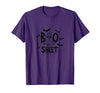 Mademark Halloween Humorous Boo Sheet Ghost Face Pun T-Shirt - size chart