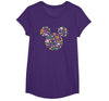 Disney Mickey Mouse Halloween Head Icon Pumpkins and Candy T-Shirt - size chart