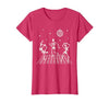 Sollomio Skeletons Dancing at The Club with a Disco Ball Halloween T-Shirt - size chart