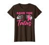 Amb Breast Cancer Awareness Month Warrior Survivor Save The Tatas Breast Cancer Pink Ribbon Skeleton Halloween T-Shirt -
