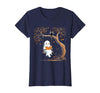 Halloween Ghost Swing Reading Vintage Ghost Swing Reading Book Swinging Halloween Costume T-Shirt - size chart