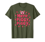 Mademark John Pork's Calling: Here Piggy Piggy Funny Pig Lover Gift T-Shirt - size chart
