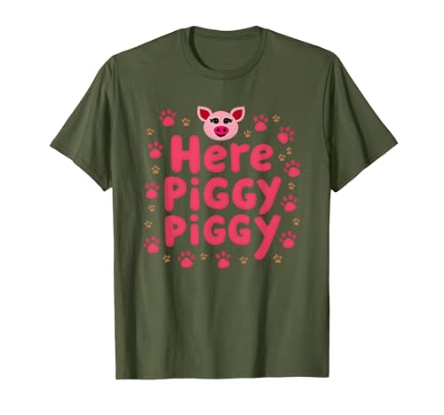 Mademark John Pork's Calling: Here Piggy Piggy Funny Pig Lover Gift T-Shirt - size chart