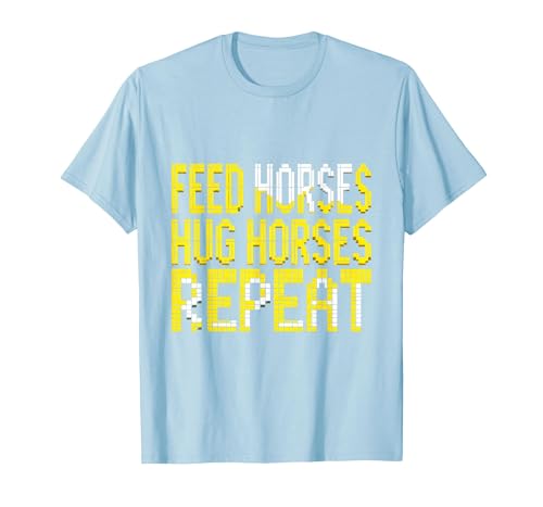 Mademark Feed Horses Hug Horses Repeat Riding Design T-Shirt - Men - size chart