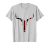 Cow skull USA Flag Bull Skull American Flag Cow Skull Western Graphic Wild West T-Shirt - size chart