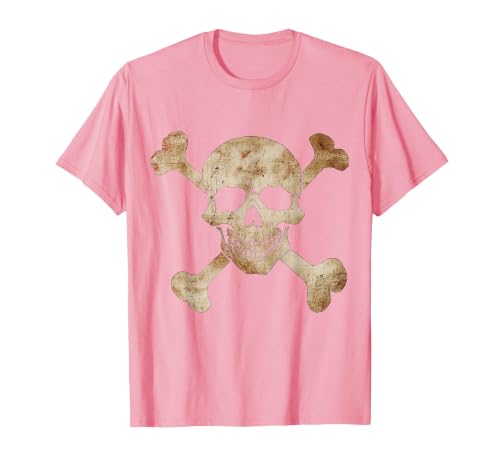Halloween Designs. Pirate Flag Skull and Crossbones Skeleton Graphic Halloween T-Shirt - size chart