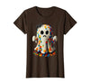 Block Building Halloween Ghost Brick or Treat Boys Halloween Master Builder Ghost Kids Building Blocks Bricks T-Shirt - size
