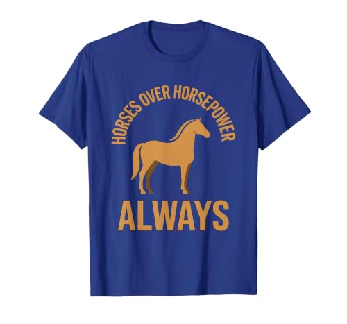 Mademark Horses Over Horsepower Always Equestrian Design T-Shirt - Men - size chart