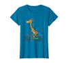 Giraffe Riding Bicycle for Cycling Lover Giraffe Riding Bicycle Vintage T-Shirt - size chart