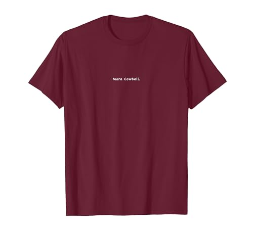 Charming Rebels Co. More Cowbell T-Shirt - size chart