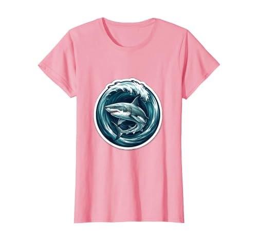 Mademark Shark In The Barrel Wave Graphic T-Shirt - size chart