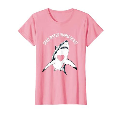Cold Water Warm Heart Shark Graphic Design T-Shirt