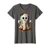Block Building Halloween Ghost Brick or Treat Boys Halloween Master Builder Ghost Kids Building Blocks Bricks T-Shirt - size