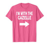 ShirtZilla I'm with The Gazelle Halloween Gazelle T-Shirt - size chart