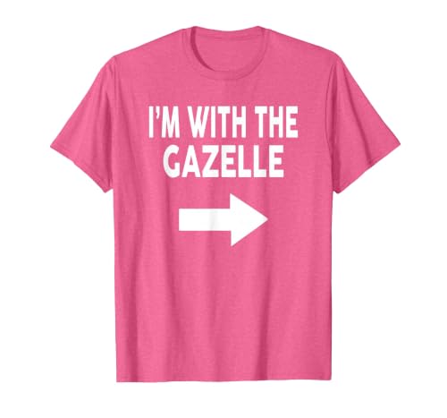 ShirtZilla I'm with The Gazelle Halloween Gazelle T-Shirt - size chart