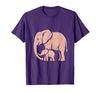 Mademark Mama Elephant Trunk Wrapped Around Baby T-Shirt - Men - size chart
