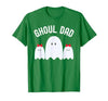 Ghoul Dad, Halloween Daddy Ghost Father of Two Ghost Girls T-Shirt - size chart