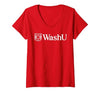 Women's WashU Women's Icon Logo | Washington University in St. Louis V-Neck T-Shirt - size chart