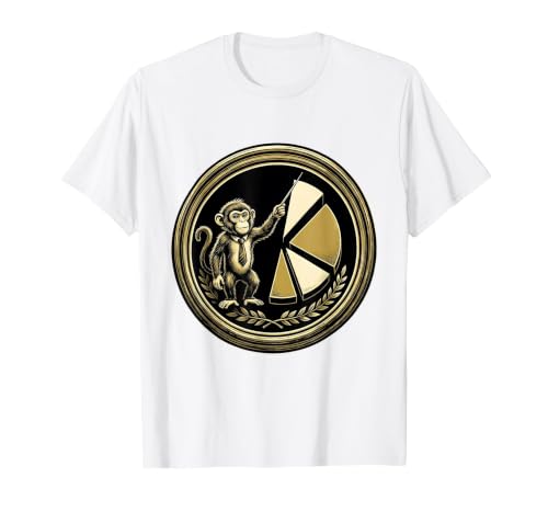 Mademark Monkey Business Pie Chart Funny Graphic Tee T-Shirt - Men - size chart