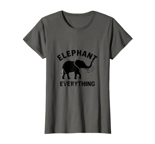 Mademark Elephant Everything Minimalist Animal Lover Design T-Shirt - Women - size chart