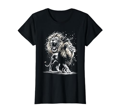 MyAnimal - Your Favourite Animal Wear Lion Majestic and Proud in Artistic Style T-Shirt - size chart