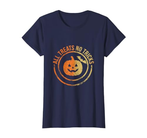 Mademark All Treats No Tricks Halloween Design T-Shirt - size chart