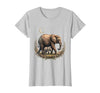 Mademark Elephant Mother and Calf Walking Together T-Shirt - Women - size chart