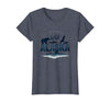Mademark Wild Alaska Adventure: Bear, Fish, Eagle Mountain Scene T-Shirt - size chart