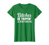 Funny Bitches Be Trippin' Ok Tee Shirt Bitches Be Trippin' Ok Maybe I Pushed One T-Shirt - size chart