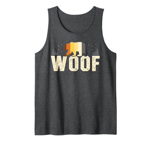 Bear Community Bear Brotherhood Gay Men Gifts Mens Woof Bear Pride Retro Nature Gay Men Bear Flag Tank Top - size chart