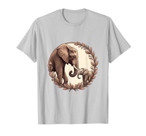 Mademark Elephant Mom and Baby Trunk Touch Pregnancy Tee T-Shirt - size chart
