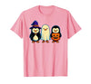 Nerrrdy Penguin Witch Ghost Pumpkin Men Women Kids Funny Halloween T-Shirt - size chart