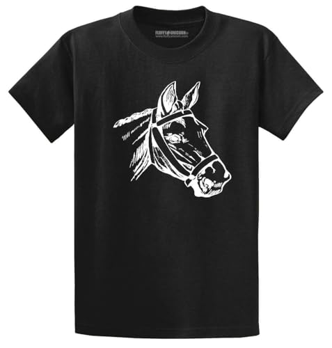 Comical Shirt Horse Graphic Top for Equestrian and Animal Lovers Cotton Tee Adult Youth Tall Men Women - size chart