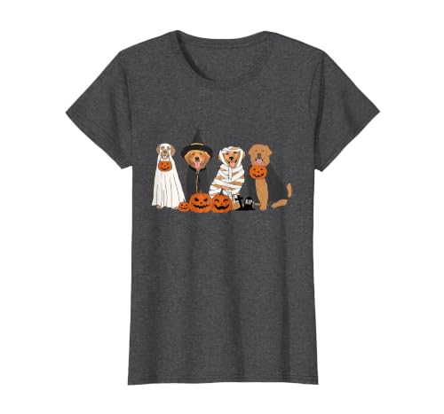 Golden Retriever Dog Ghost In Boo Sheet Women Men Funny Golden Retriever Dog Ghost in Boo Sheet Halloween T-Shirt - size
