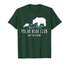 Global Warming Awareness Arctic Winter Ice Polar Bear Club Take The Plunge Ice Bear T-Shirt - size chart