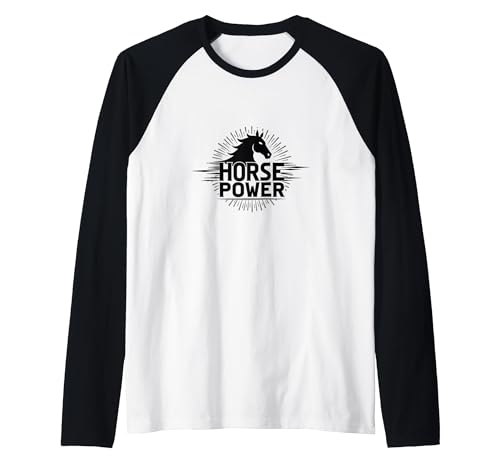 Mademark Horse Power - Equestrian Strength Graphic Art Raglan Baseball Tee - size chart